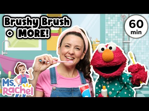 Brush Your Teeth Song with Ms Rachel and Elmo - Timer - Kids Songs and Nursery Rhymes